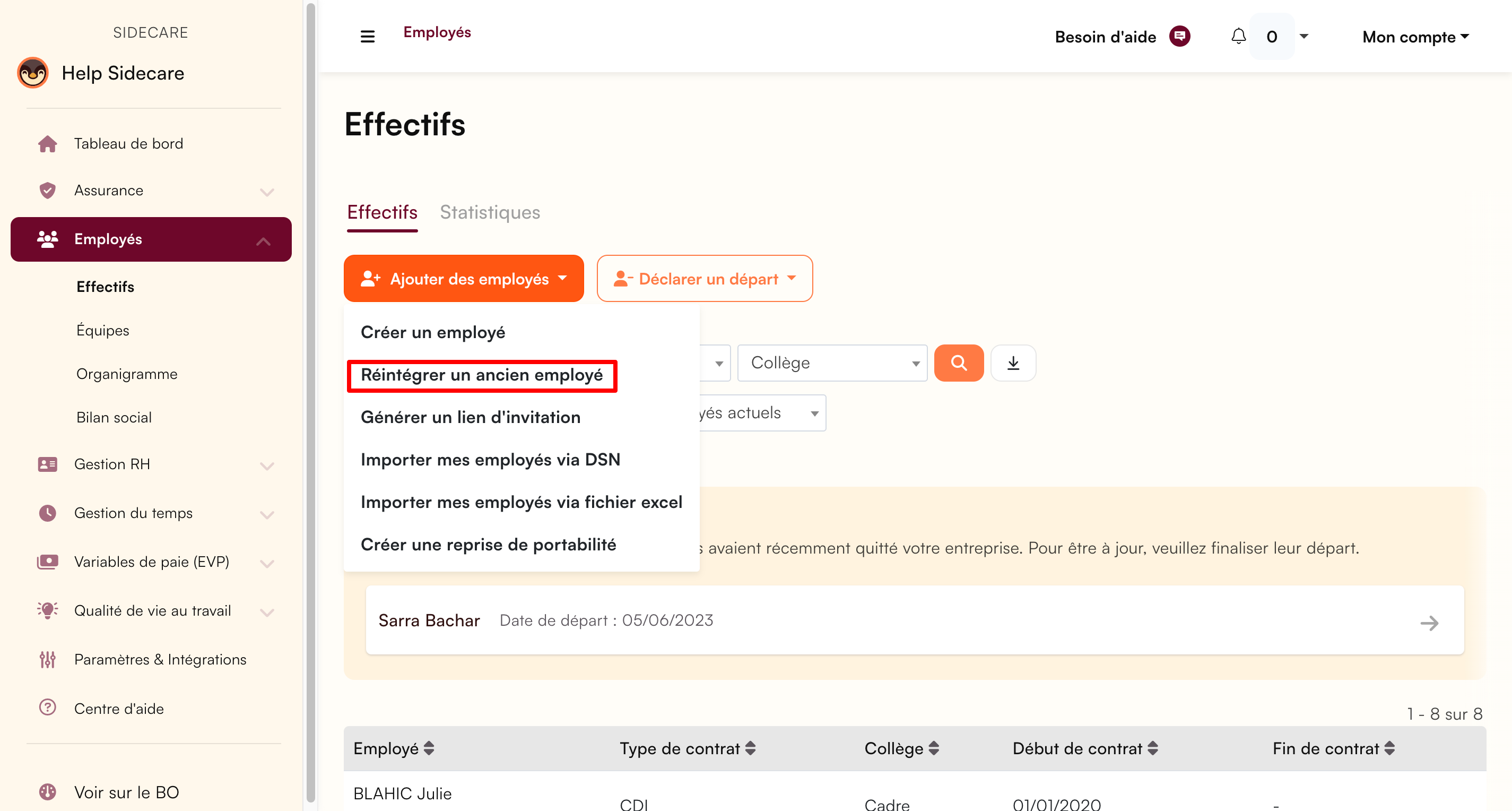 Effectifs