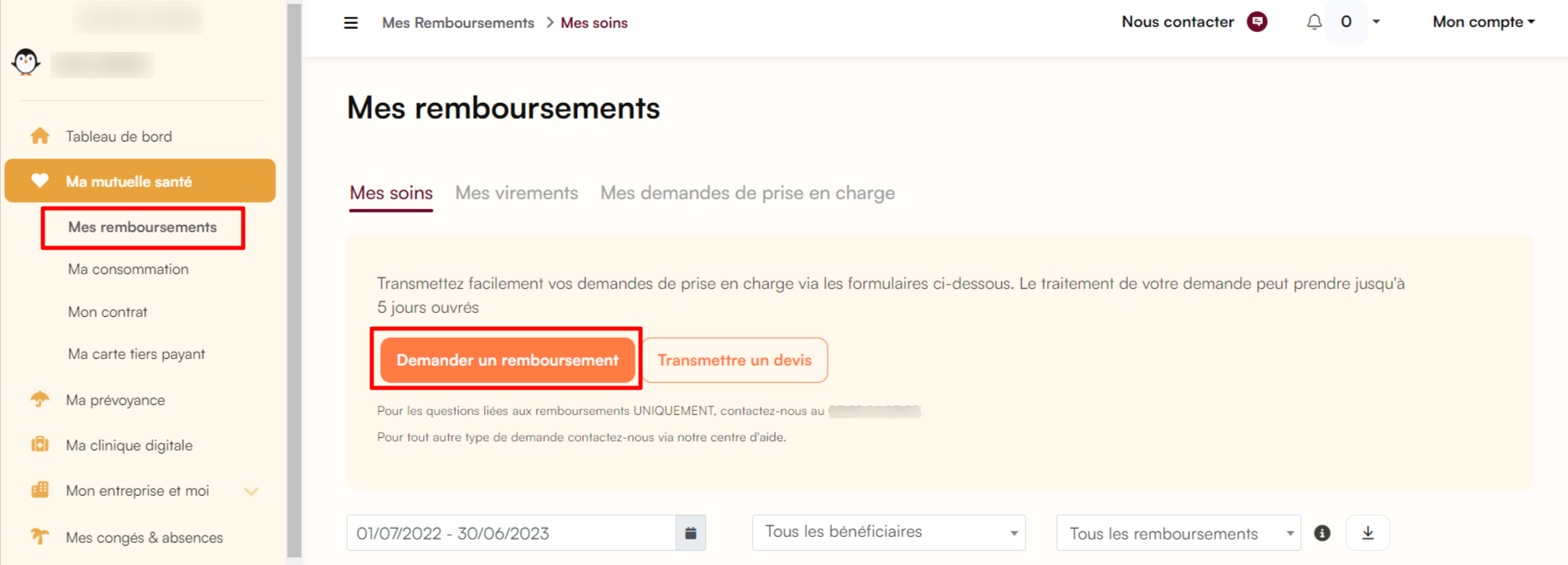 comment demander un remboursement mutuelle